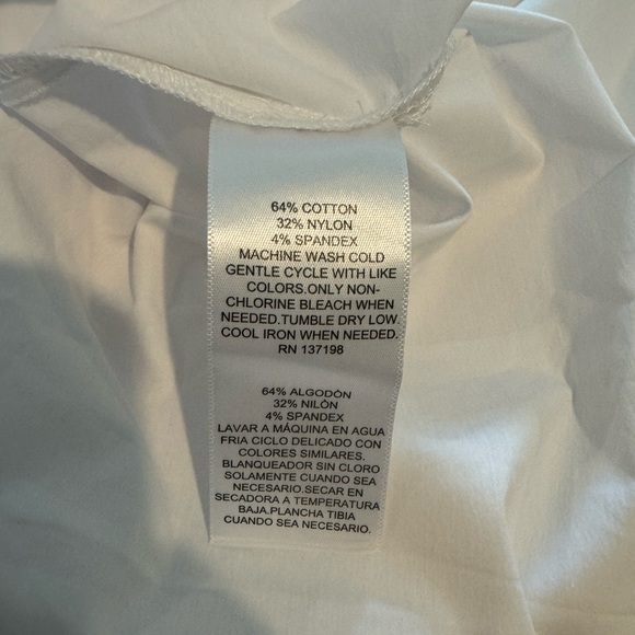 Danielle Bernstein White Poplin Maxi Dress 2X - Picture 8 of 10